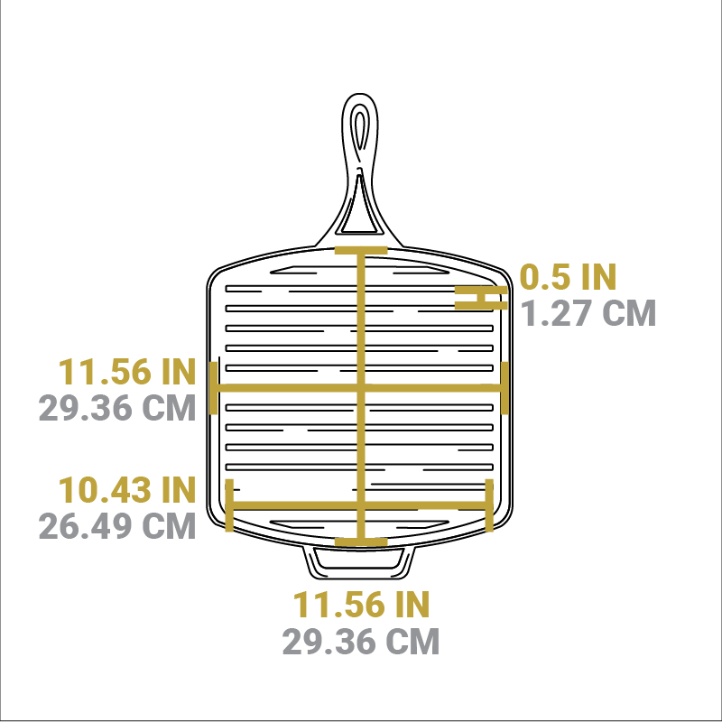 Blacklock 12 Inch Lightweight Cast Iron Grill Pan - Image 7