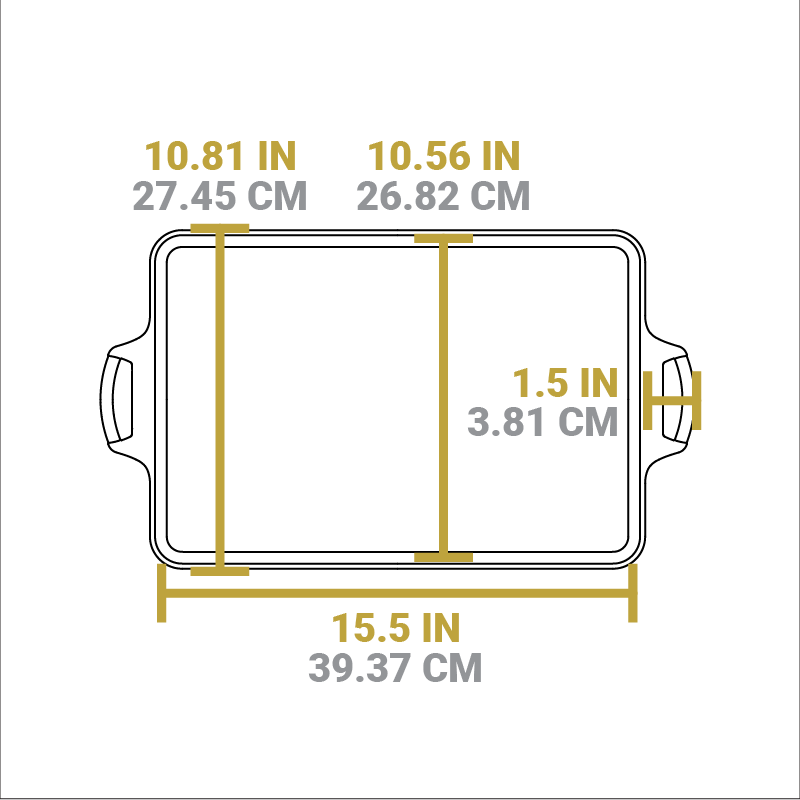 15.5 x 10.5 Inch Seasoned Cast Iron Baking Pan - Image 6