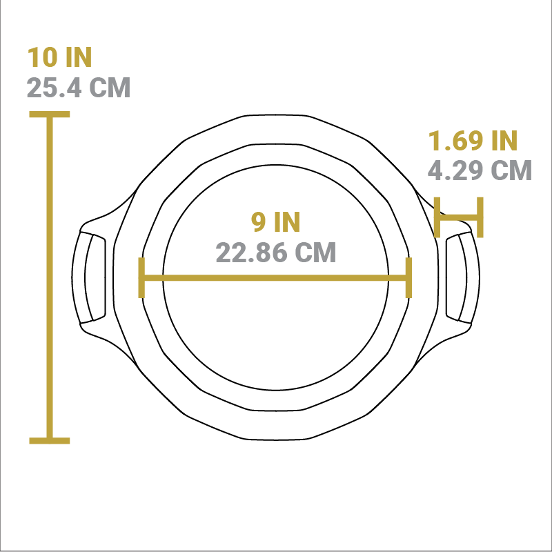 9 Inch Seasoned Cast Iron Pie Pan - Image 7