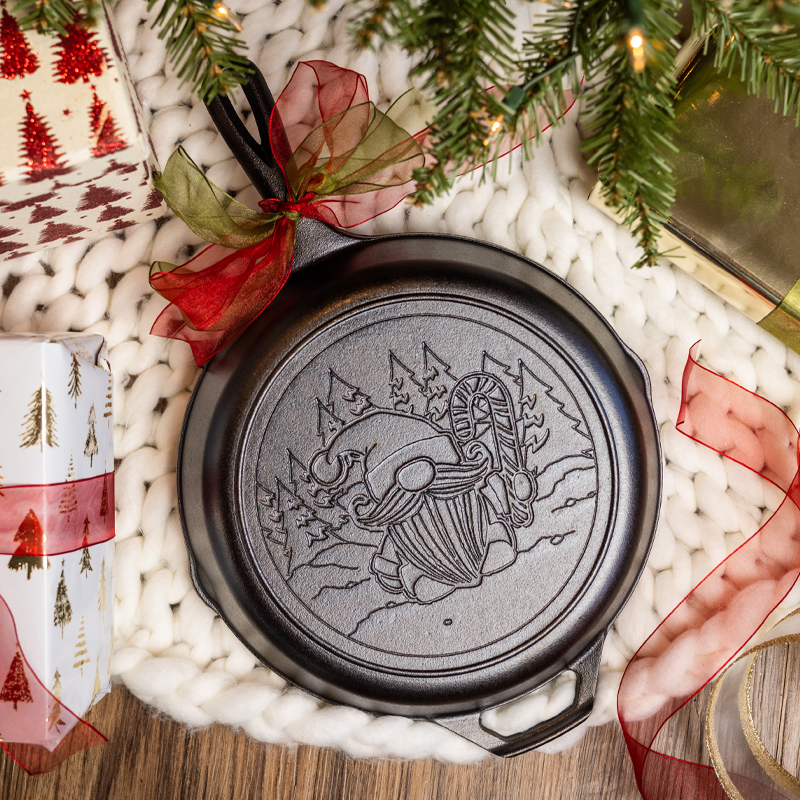 Lodge 10.25 Inch Seasoned Cast Iron Holiday Gnome Skillet?