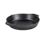 12 Inch Seasoned Cast Iron Dual Handle Grilling Basket