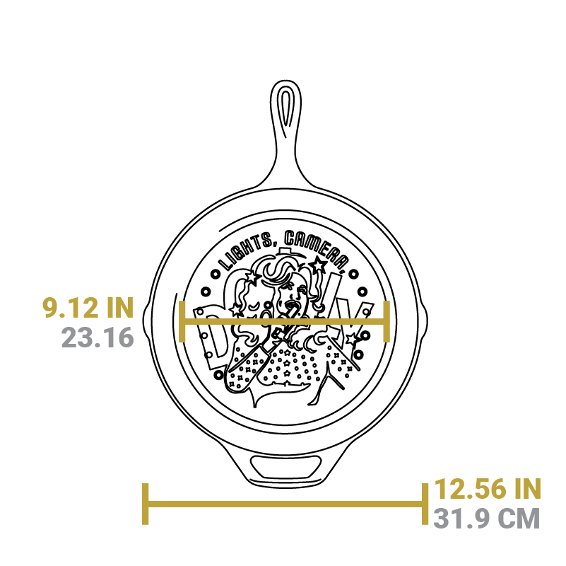 12 Inch Dolly Parton Skillet. Lights. Camera. Dolly - Image 6