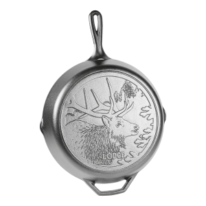 Wildlife Series? 12 Inch Cast Iron Elk Skillet
