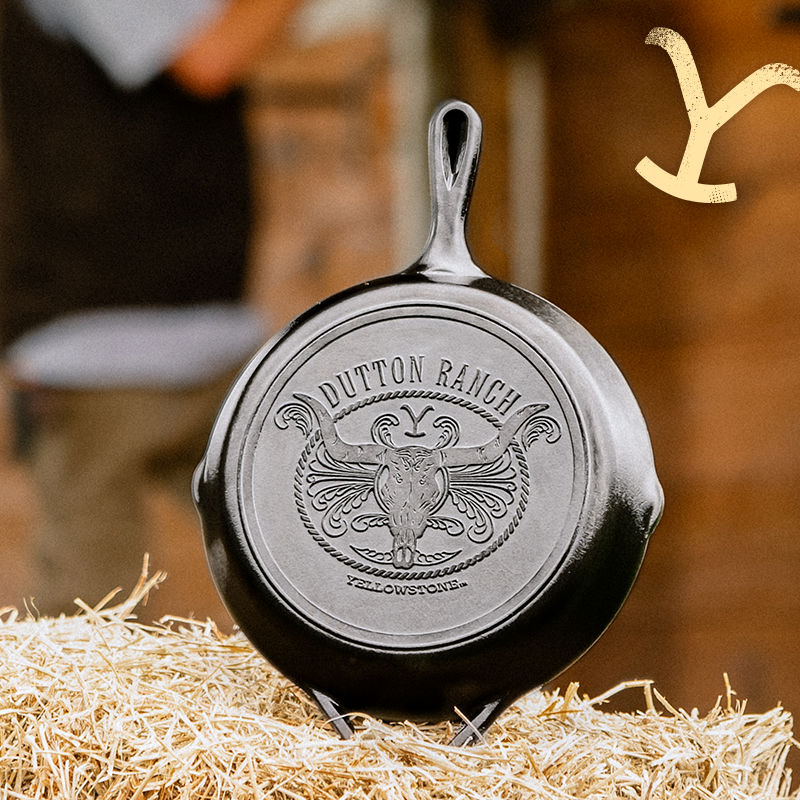 Yellowstone 12 Inch Cast Iron Steer Skillet - Image 4