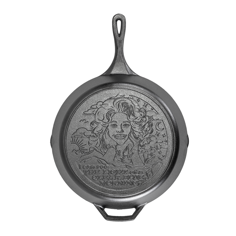 13.25 Inch Light of a Clear Blue Morning Dolly Parton Skillet - Image 11