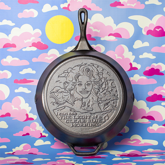 13.25 Inch Light of a Clear Blue Morning Dolly Parton Skillet - Image 5