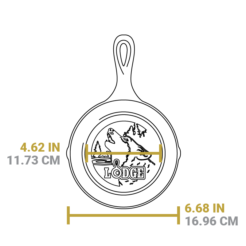 Wildlife Series? 6.5 Inch Cast Iron Wolf Skillet - Image 6