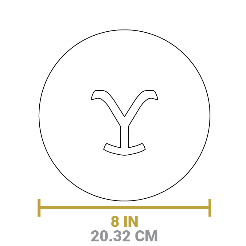 Yellowstone? 8 Inch Round Seasoned Cast Iron Power Y Grill Press - Image 9